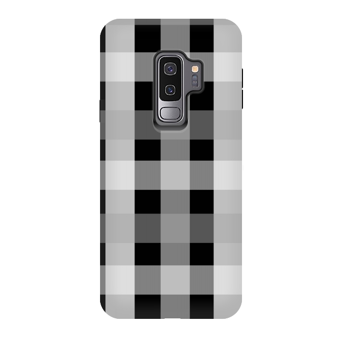 Galaxy S9 plus StrongFit black and white checks by MALLIKA
