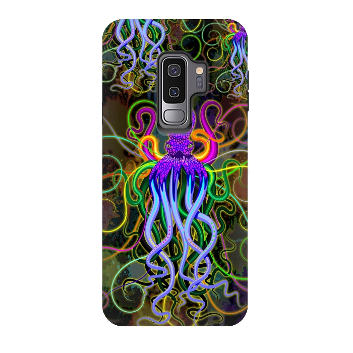 Galaxy S9 plus StrongFit Octopus Psychedelic Luminescence by BluedarkArt