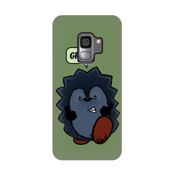 Galaxy S9 StrongFit Angry Hedgehog by Mangulica