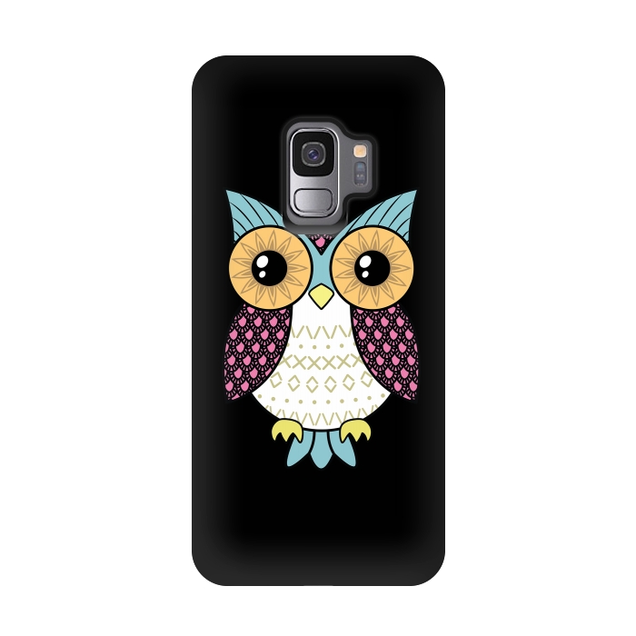 Galaxy S9 StrongFit Fancy owl by Laura Nagel