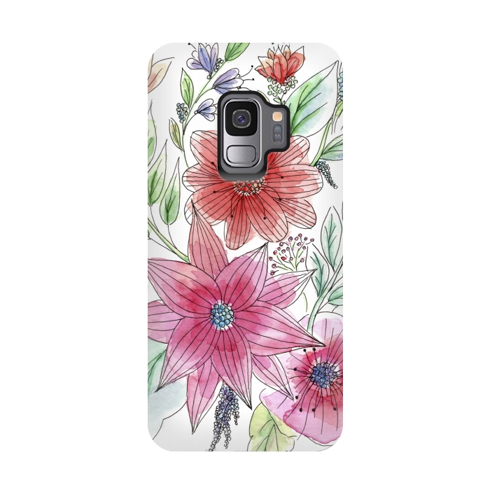 Galaxy S9 StrongFit Wild flowers by Julia Grifol