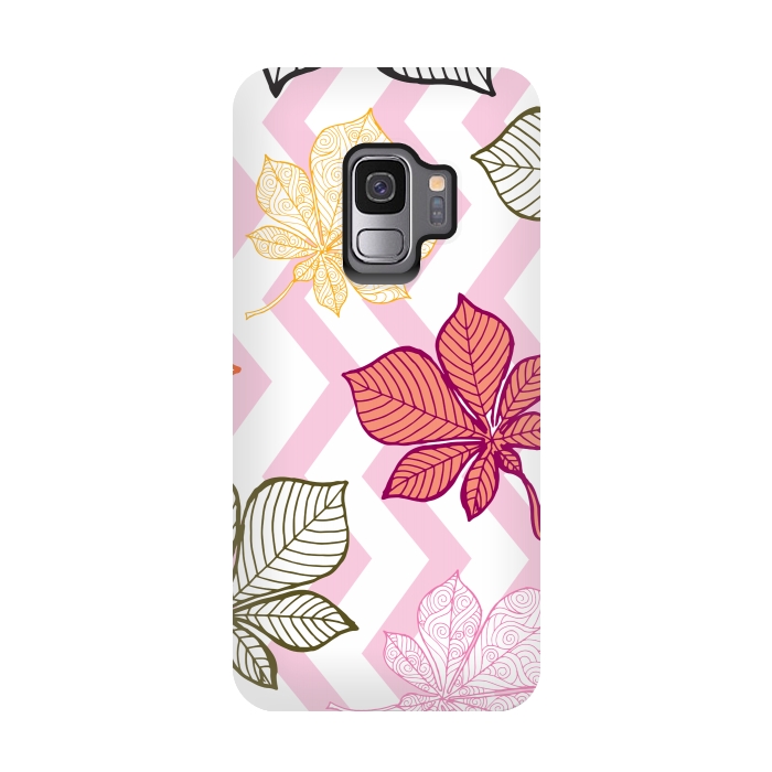 Galaxy S9 StrongFit Autumn Leaves Pattern II by Bledi