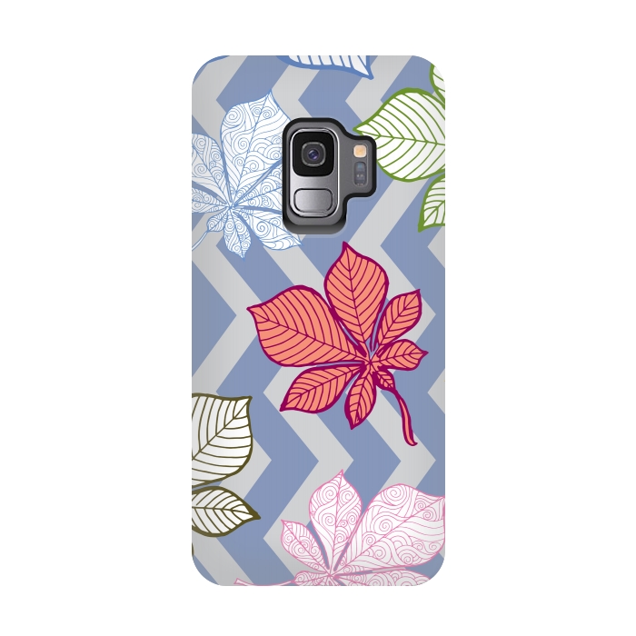 Galaxy S9 StrongFit Autumn Leaves Pattern IV by Bledi
