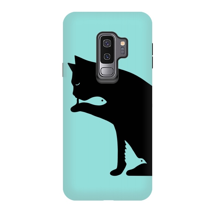 Galaxy S9 plus StrongFit Cat and food by Coffee Man