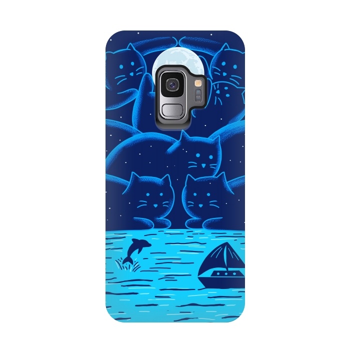 Galaxy S9 StrongFit Cats Landscape by Coffee Man