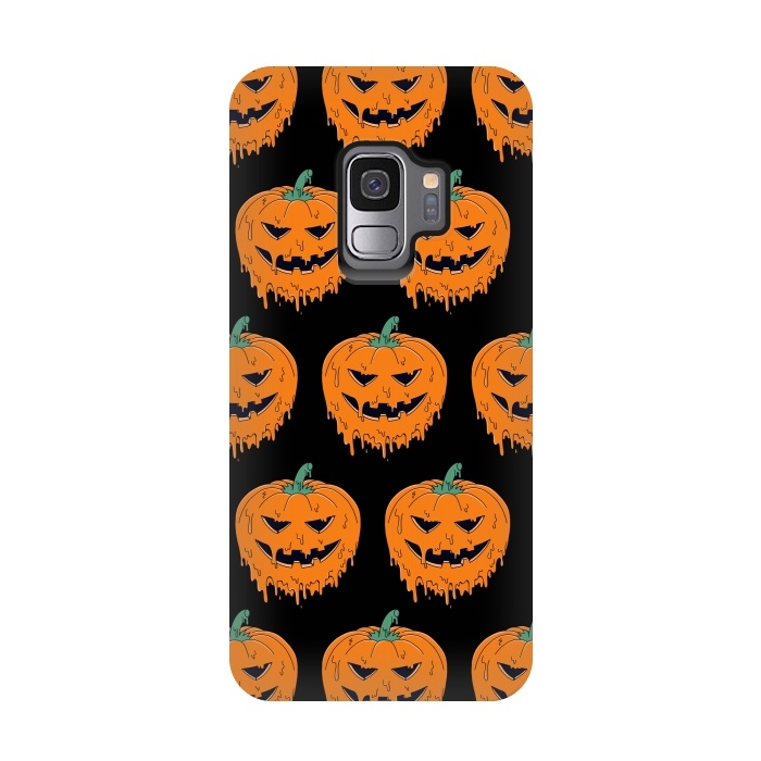 Galaxy S9 StrongFit Melted Pumpkin Pattern by Coffee Man