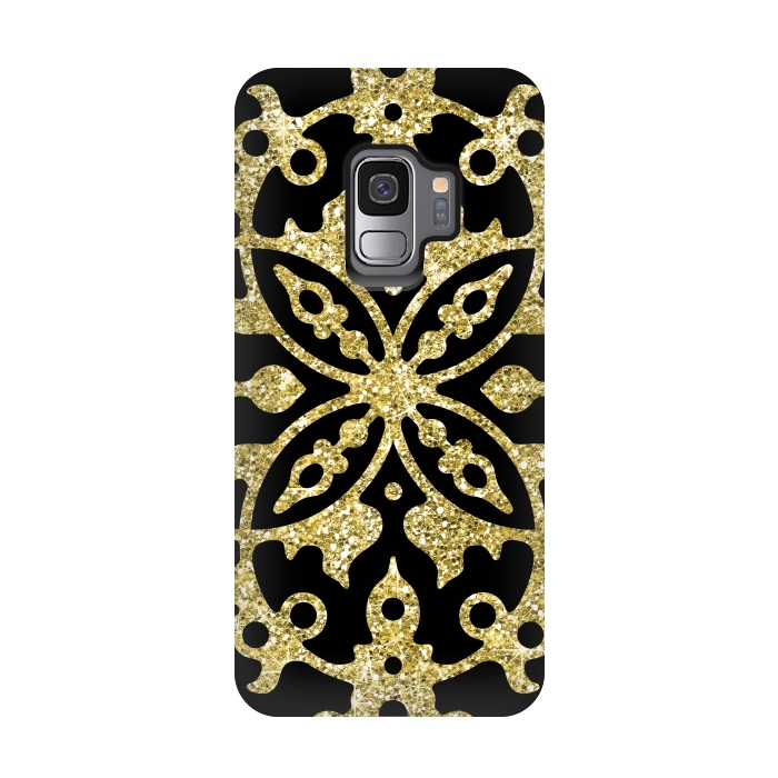 Galaxy S9 StrongFit Black and Gold Fashion Case by Alemi