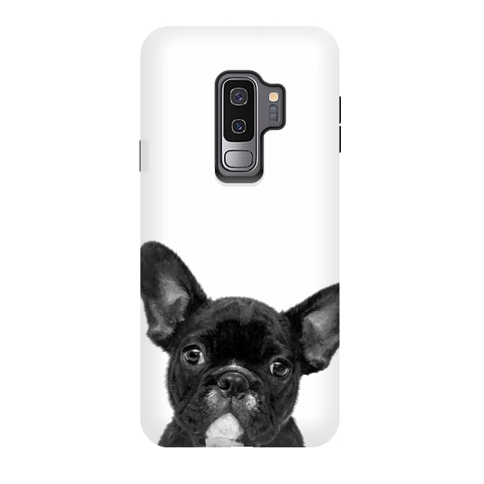 Galaxy S9 plus StrongFit Black and White French Bulldog by Alemi