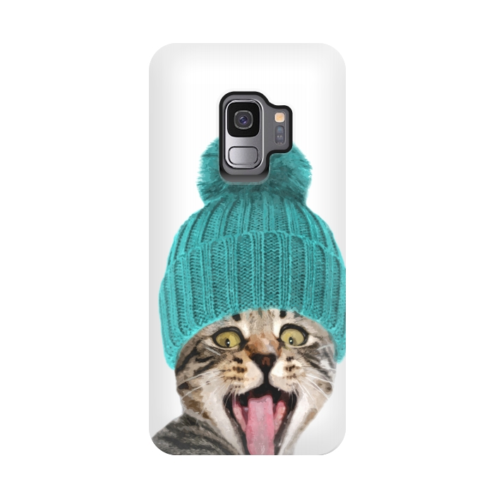 Galaxy S9 StrongFit Cat with Hat Portrait by Alemi