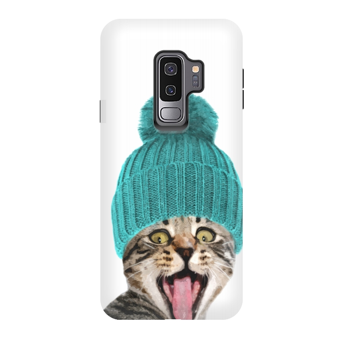 Galaxy S9 plus StrongFit Cat with Hat Portrait by Alemi
