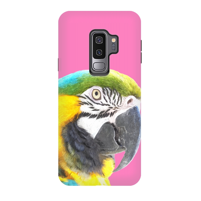 Galaxy S9 plus StrongFit Macaw Portrait by Alemi