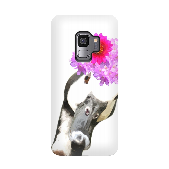 Galaxy S9 StrongFit Funny Goose Portrait by Alemi