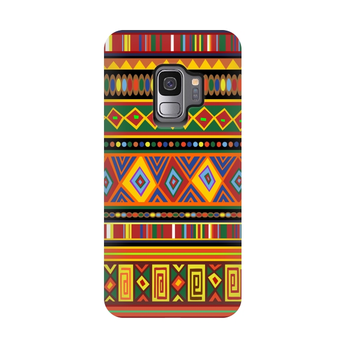 Galaxy S9 StrongFit Ethnic Colorful Pattern Africa Art by BluedarkArt