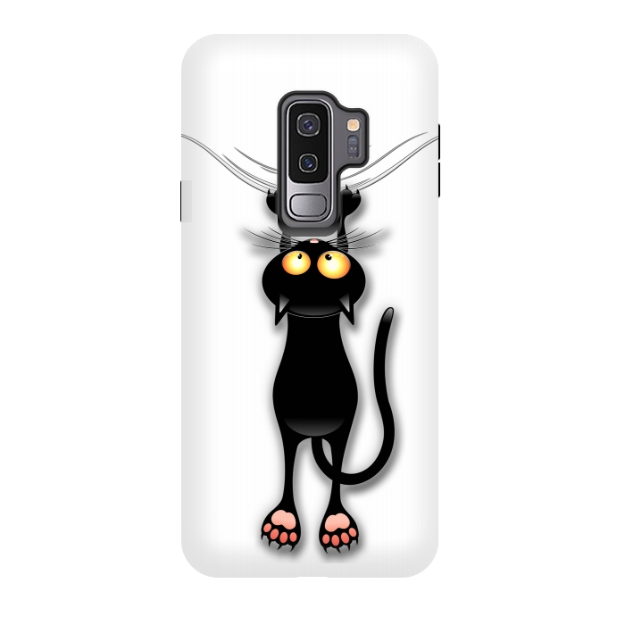 Galaxy S9 plus StrongFit Fun and Naughty Cat Falling Down  by BluedarkArt