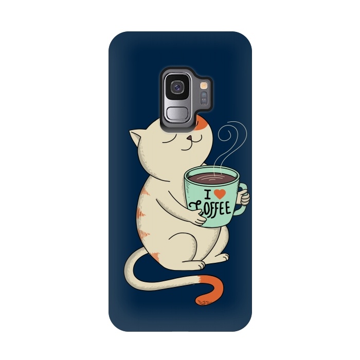 Galaxy S9 StrongFit Cat and Coffee 2 by Coffee Man