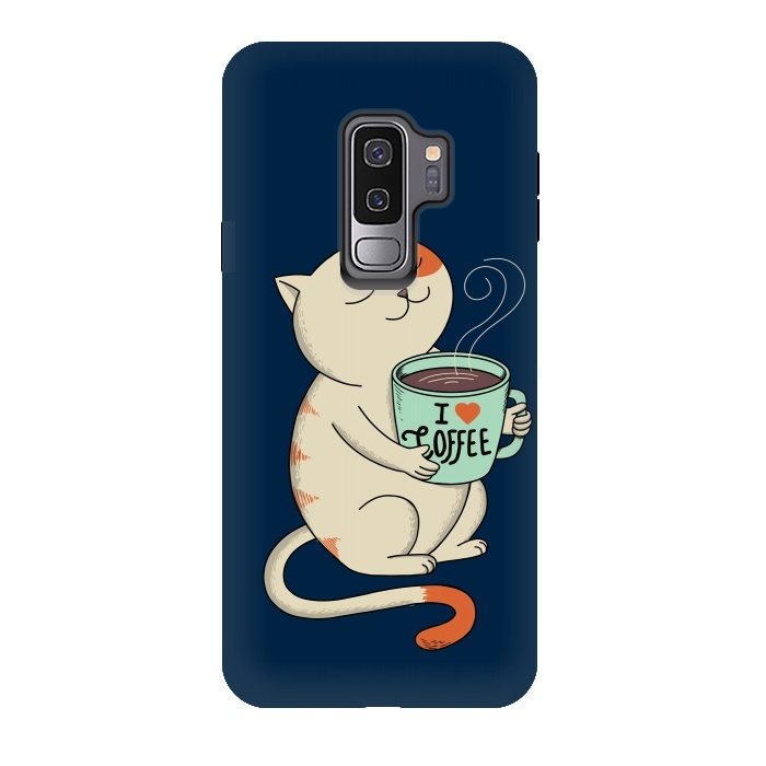 Galaxy S9 plus StrongFit Cat and Coffee 2 by Coffee Man
