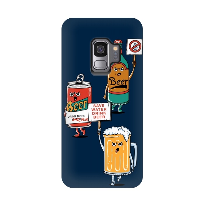 Galaxy S9 StrongFit Save Water Drink Beer by Coffee Man
