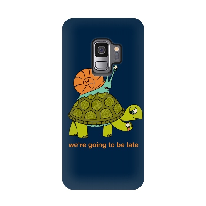 Galaxy S9 StrongFit Turtle and Snail by Coffee Man