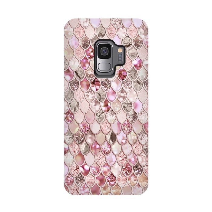 Galaxy S9 StrongFit Rose Gold Mermaid Scales by  Utart