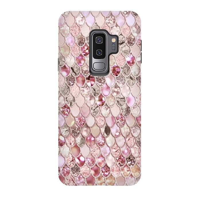 Galaxy S9 plus StrongFit Rose Gold Mermaid Scales by  Utart