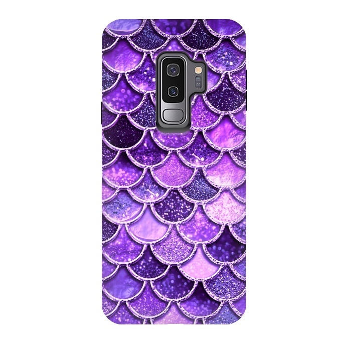 Galaxy S9 plus StrongFit Ultra Violet Glitter Mermaid Scales by  Utart