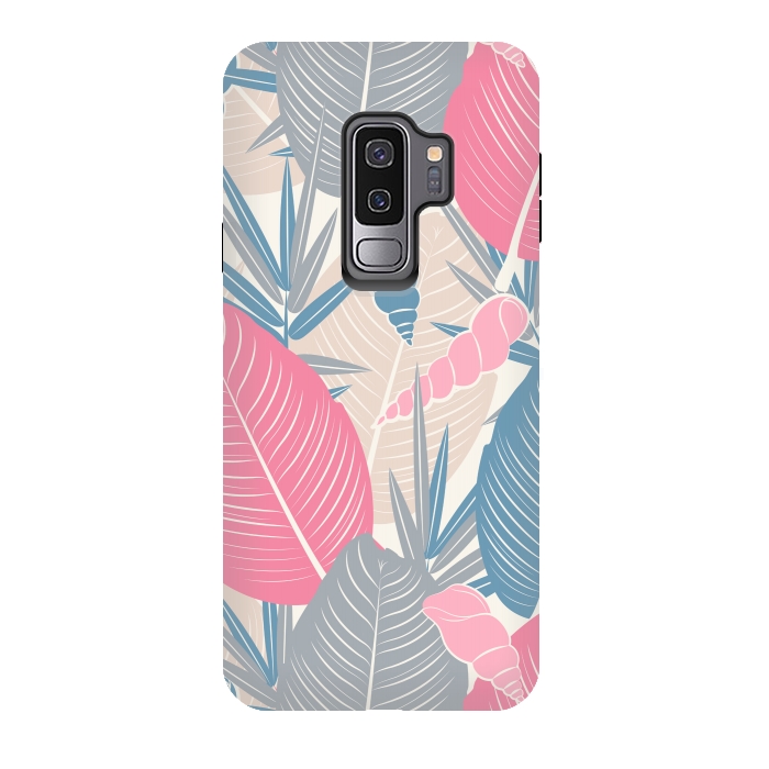 Galaxy S9 plus StrongFit Tropical Watercolor Flower Pattern XI by Bledi