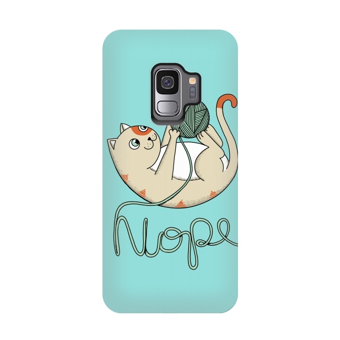 Galaxy S9 StrongFit Cat nope 2 by Coffee Man