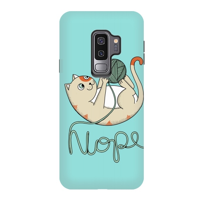 Galaxy S9 plus StrongFit Cat nope 2 by Coffee Man