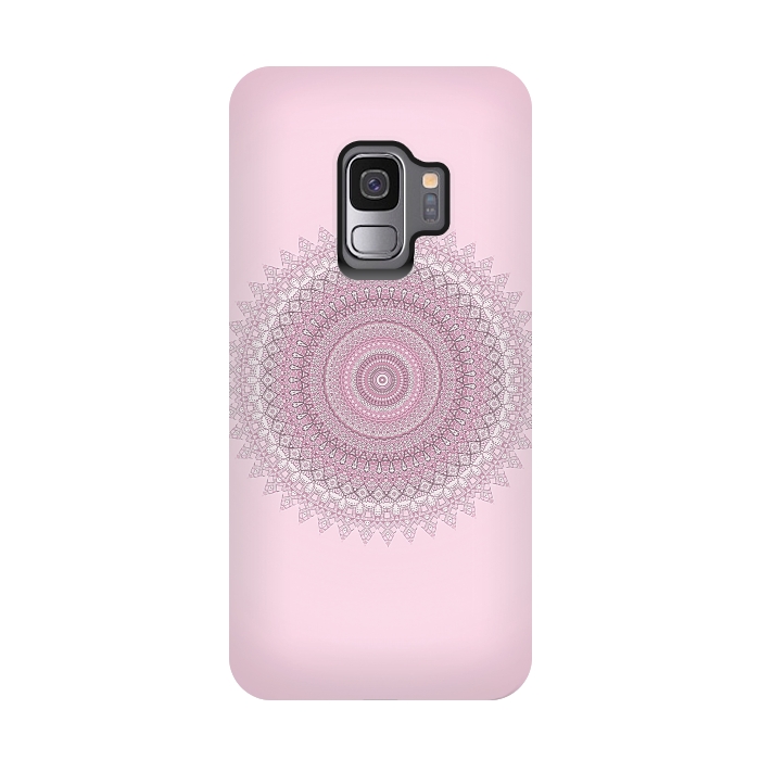 Galaxy S9 StrongFit Soft Pink Mandala by Andrea Haase