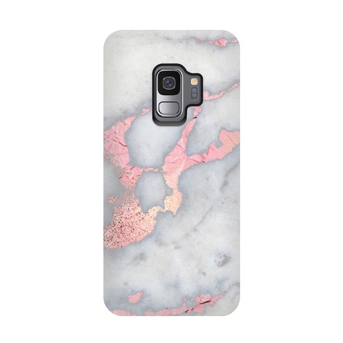 Galaxy S9 StrongFit Marble with Rose Gold Veins by  Utart