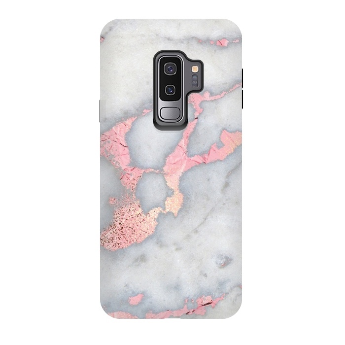 Galaxy S9 plus StrongFit Marble with Rose Gold Veins by  Utart