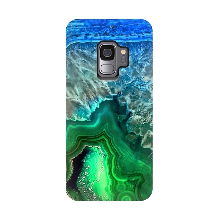 Galaxy S9 StrongFit Blue and Green Agate  by  Utart