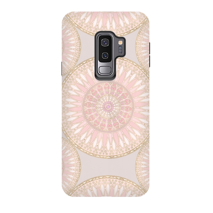Galaxy S9 plus StrongFit Golden Touch Mandala Pattern by Andrea Haase