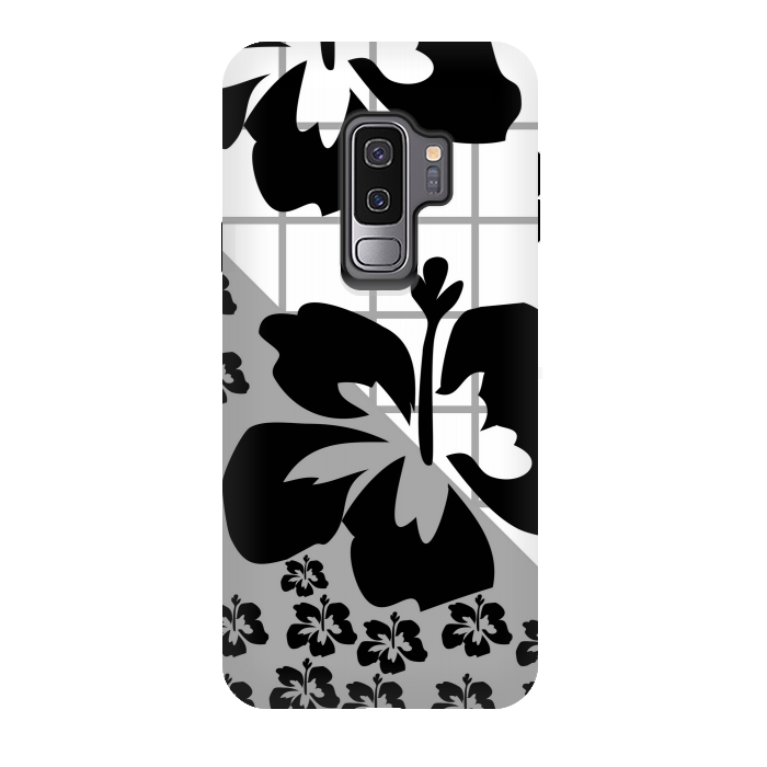 Galaxy S9 plus StrongFit FLORAL PATTERN WITH CHECKS by MALLIKA