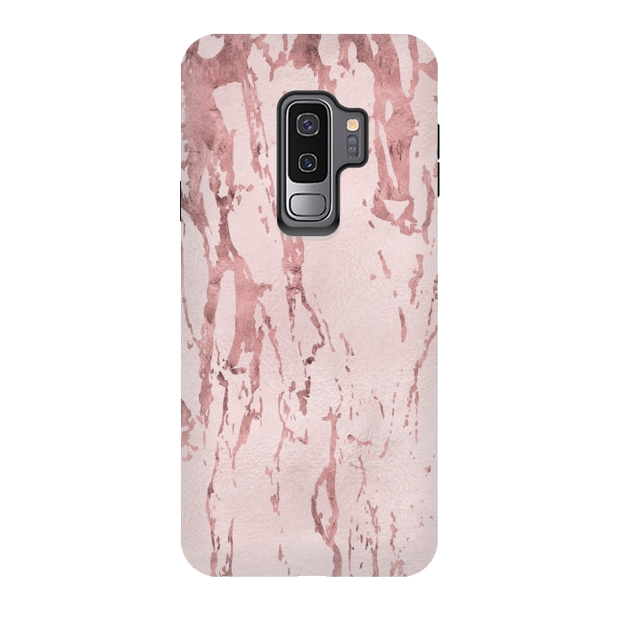 Galaxy S9 plus StrongFit Shiny Rose Gold Marble 2 by Andrea Haase