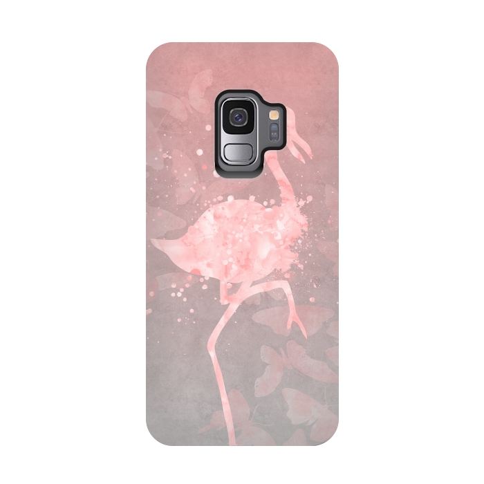 Galaxy S9 StrongFit Flamingo Watercolor Art by Andrea Haase