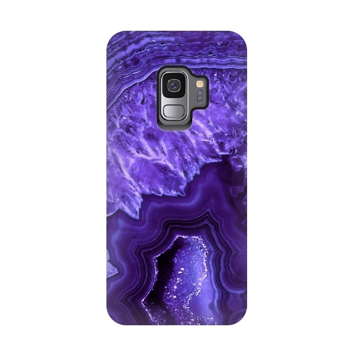 Galaxy S9 StrongFit Ultra Violet Pantone Agate Geode by  Utart