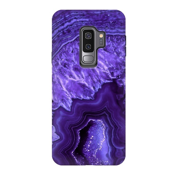 Galaxy S9 plus StrongFit Ultra Violet Pantone Agate Geode by  Utart