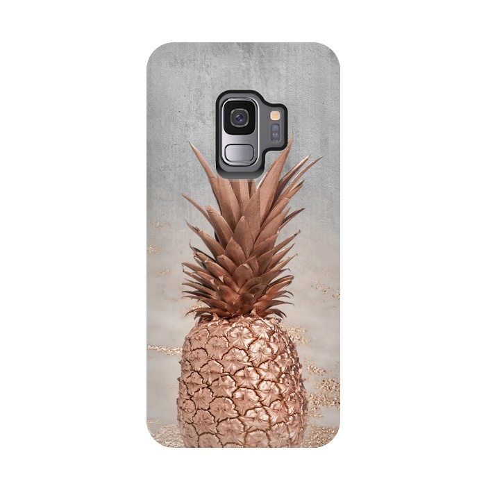 Galaxy S9 StrongFit Rose Gold Pineapple and Marble by  Utart
