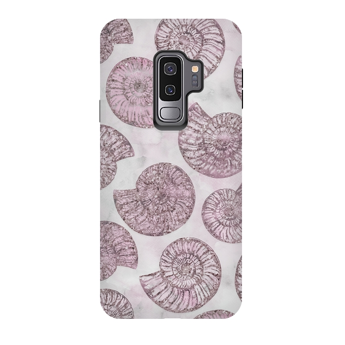 Galaxy S9 plus StrongFit Soft Pink Fossils  by Andrea Haase