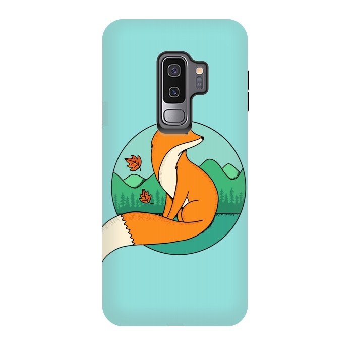 Galaxy S9 plus StrongFit Fox and Landscape by Coffee Man