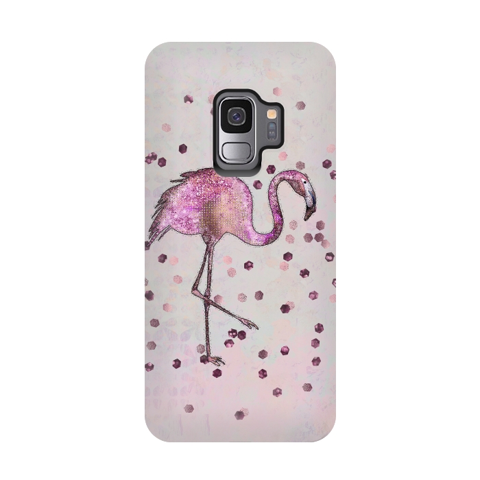 Galaxy S9 StrongFit Glamorous Flamingo by Andrea Haase