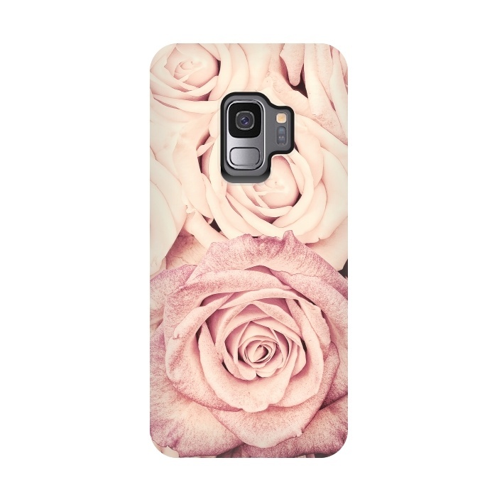 Galaxy S9 StrongFit Pink Vintage Roses by  Utart