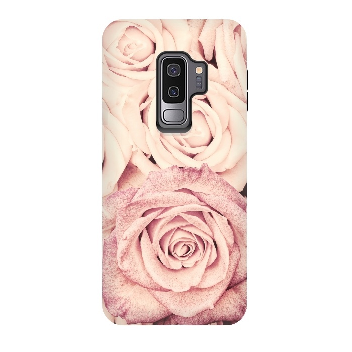 Galaxy S9 plus StrongFit Pink Vintage Roses by  Utart