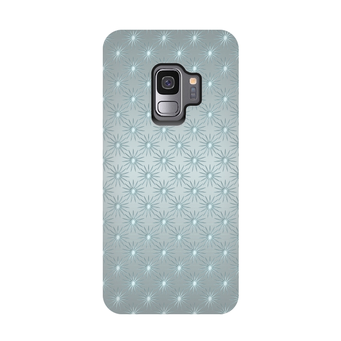 Galaxy S9 StrongFit Turquoise Star Pattern by Andrea Haase