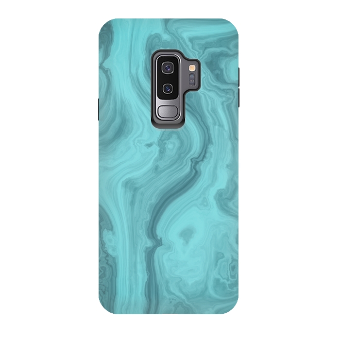 Galaxy S9 plus StrongFit Turquoise Marble 2 by Andrea Haase