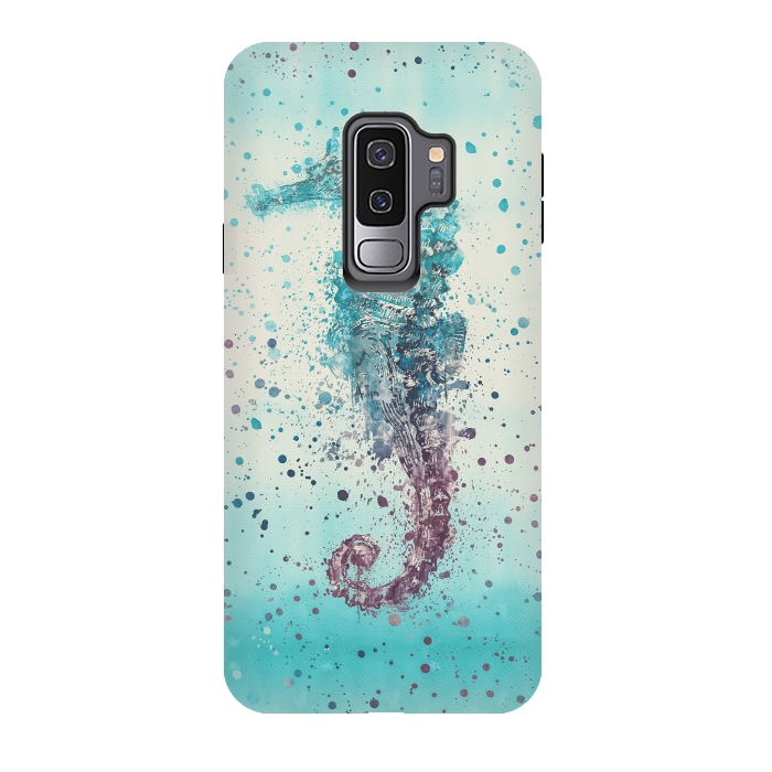 Galaxy S9 plus StrongFit Seahorse Watercolor Art by Andrea Haase