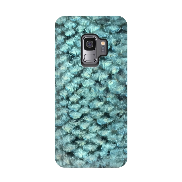 Galaxy S9 StrongFit Shimmering Fish Scale  by Andrea Haase