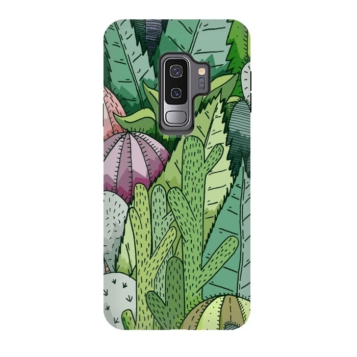 Galaxy S9 plus StrongFit Cactus Garden by Steve Wade (Swade)