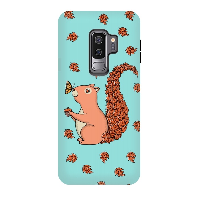Galaxy S9 plus StrongFit Squirrel and Butterfly by Coffee Man